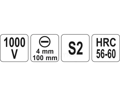  Отвёртка 4х100мм (1000V) Yato YT-2817