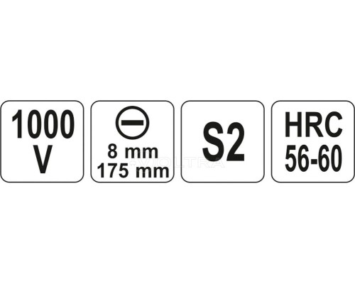  Отвёртка 8х175мм (1000V) Yato YT-2820