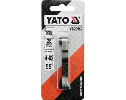  Резьбомер Витворта Yato YT-29982