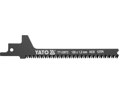  Полотно для сабельной пилы по дереву HCS 120мм 12TPI Yato YT-33972