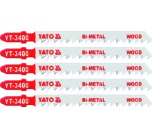 Полотна для электролобзика по дереву Bi-metal L100мм (5шт) Yato YT-3400