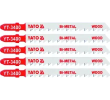 Полотна для электролобзика по дереву Bi-metal L100мм (5шт) Yato YT-3400