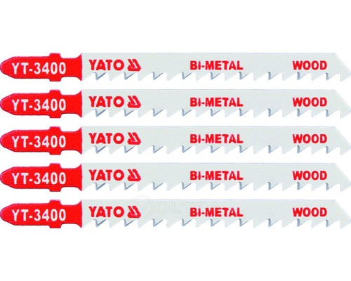  Полотна для электролобзика по дереву Bi-metal L100мм (5шт) Yato YT-3400