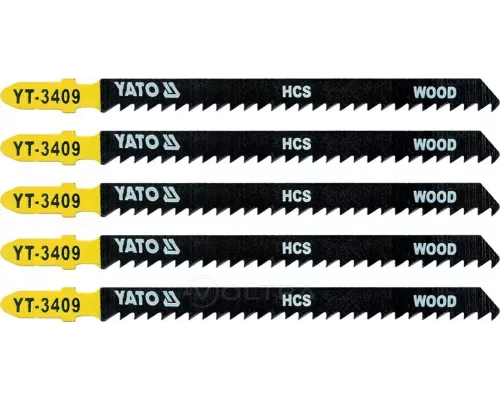 Полотна для электролобзика по дереву L115мм (5шт) Yato YT-3409 Полотна для электролобзика по дереву L115мм (5шт) Yato YT-3409