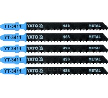 Полотна для электролобзика по Al и металлу L100мм (5шт) Yato YT-3411