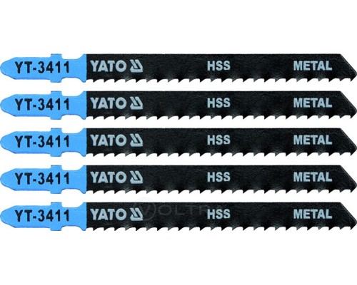  Полотна для электролобзика по Al и металлу L100мм (5шт) Yato YT-3411