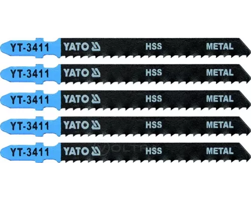  Полотна для электролобзика по Al и металлу L100мм (5шт) Yato YT-3411