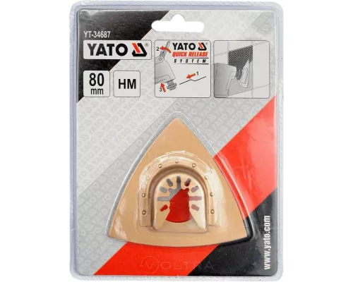  Треугольный рашпиль HM 80мм для YT-82220/YT-82900 Yato YT-34687