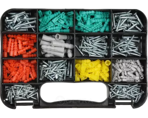  Шурупы с набором пластмассовых дюбелей (набор 350шт) Yato YT-36501