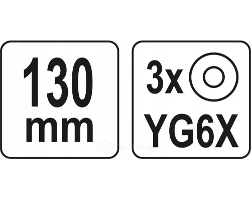  Стеклорез с 3 роликами 130мм Yato YT-37391