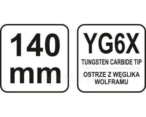  Штихель  для стекла, керамики и металла 140мм YG-6X Yato YT-3740