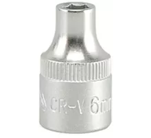 Головка торцевая 3/8" 6-гр. 6мм L28мм CrV Yato YT-3801