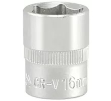 Головка торцевая 3/8" 6-гр. 16мм L28мм CrV Yato YT-3811