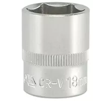 Головка торцевая 3/8" 6-гр. 18мм L30мм CrV Yato YT-3813