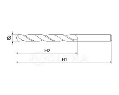  Сверло по металлу 2,5мм L30x57мм Co-HSS (2шт) Yato YT-4025