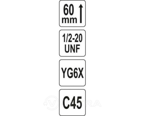  Сверло корончатое универсальное TCT 16мм 1/2'' YG6X C45 Yato YT-43970