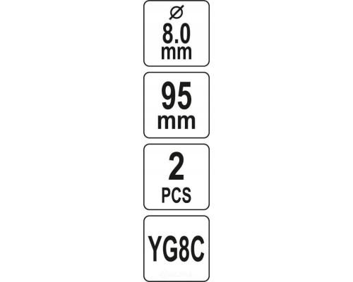  Сверло центрирующее для YT-43990 2шт Yato YT-43995