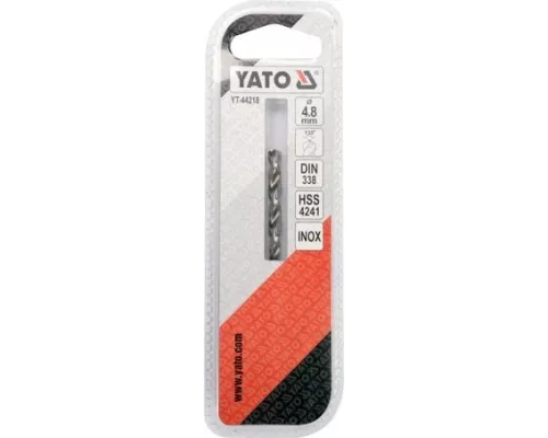 Сверло по металлу 4.8мм HSS4241 Premium Yato YT-44218