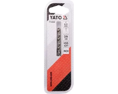  Сверло по металлу 6мм HSS4241 Premium Yato YT-44222