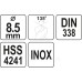  Сверло по металлу 8.5мм HSS4241 Premium Yato YT-44227