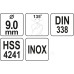  Сверло по металлу 9мм HSS4241 Premium Yato YT-44228