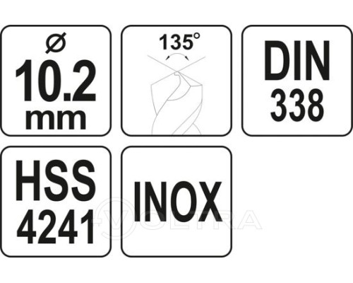  Сверло по металлу 10.2мм HSS4241 Premium Yato YT-44231