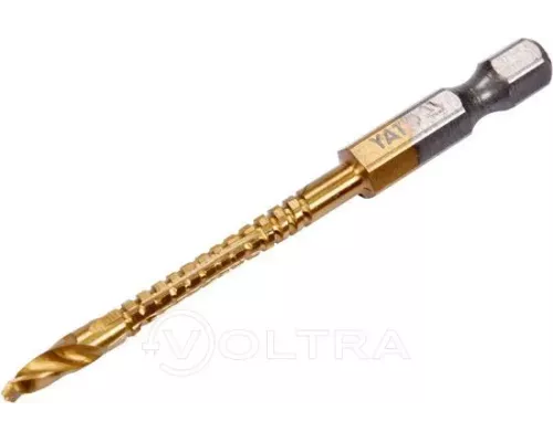  Сверло-шарошка по металлу 4.0мм HSS-TiN с хвостовиком HEX Yato YT-44821