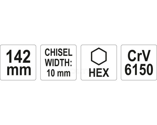  Зубило слесарное 10х142мм CrV Yato YT-47147