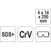  Зубило-пика SDS+ 4x14х250мм CrV Yato YT-4720