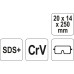  Зубило SDS+ 20x14х250мм CrV Yato YT-4721