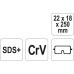  Зубило-бороздник SDS+ 22x18х250мм CrV Yato YT-4722