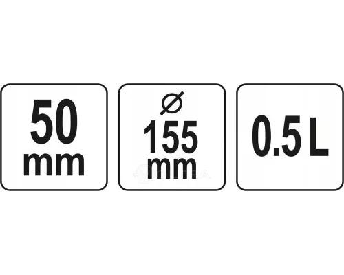 Емкость резиновая для замешивания гипса 0.5л Yato YT-51880 Емкость резиновая для замешивания гипса 0.5л Yato YT-51880