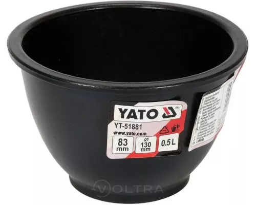 Емкость резиновая для замешивания гипса 0.5л Yato YT-51881 Емкость резиновая для замешивания гипса 0.5л Yato YT-51881