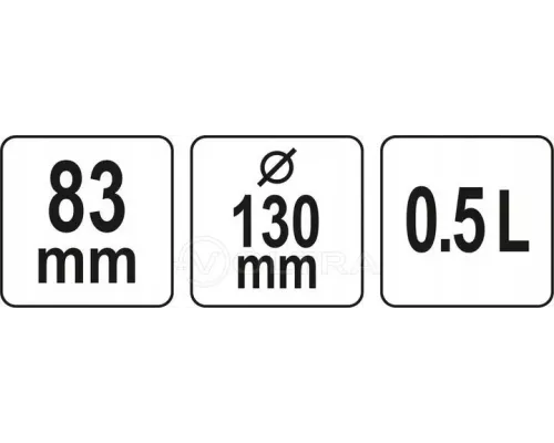 Емкость резиновая для замешивания гипса 0.5л Yato YT-51881 Емкость резиновая для замешивания гипса 0.5л Yato YT-51881