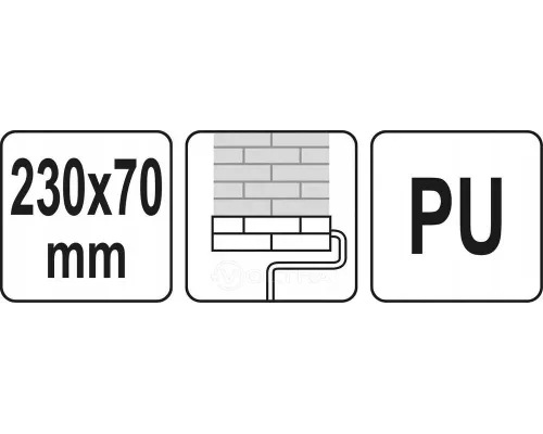  Валик структурный декоративный полиуретановый с ручкой 250х70мм Yato YT-51960