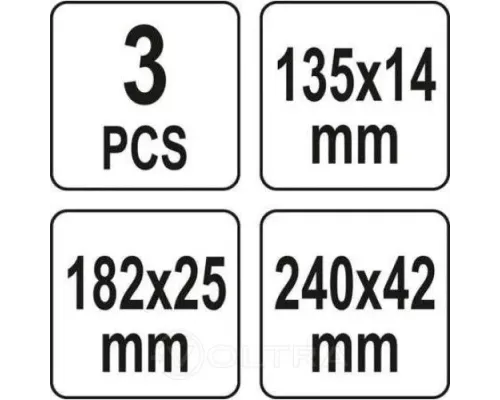  Скребки набор 3шт Yato YT-52863