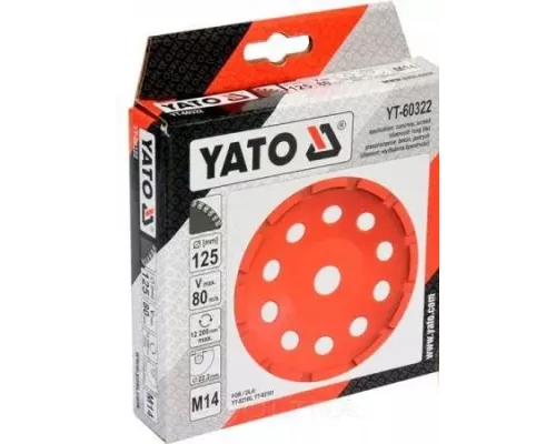  Круг алмазный шлифовальный 125мм Yato YT-60322