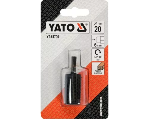  Шарошка металлическая для обработки древесины 20мм Yato YT-61706