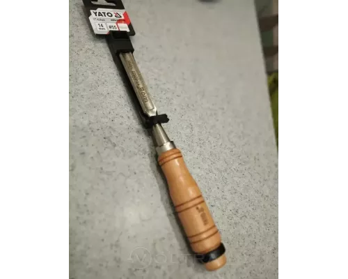  Стамеска полукруглая 14мм деревянная ручка Yato YT-62823