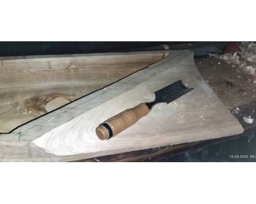  Стамеска полукруглая 19мм деревянная ручка Yato YT-62825