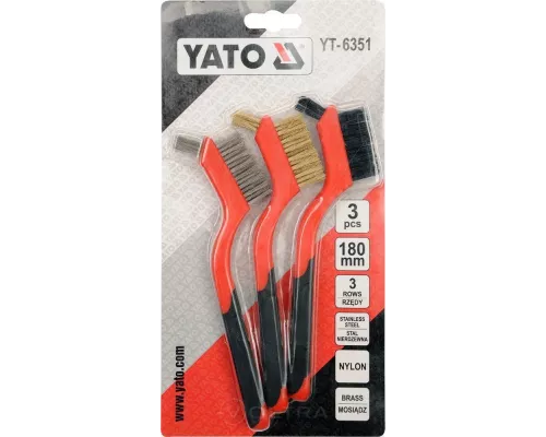 Щетки проволочные в наборе (3шт.) Yato YT-6351 Щетки проволочные в наборе (3шт.) Yato YT-6351