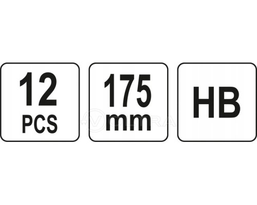  Карандаш столярный HB 12шт Yato YT-692612