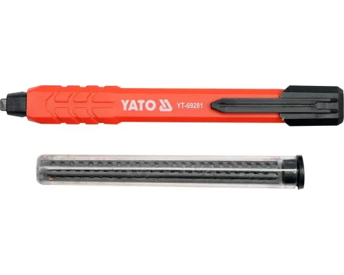 Автокарандаш для столляра/каменщика + 5 стержней Yato YT-69281 Автокарандаш для столляра/каменщика + 5 стержней Yato YT-69281