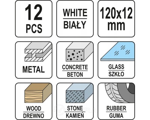  Мелки технические для разметки 12шт (белые) Yato YT-69931