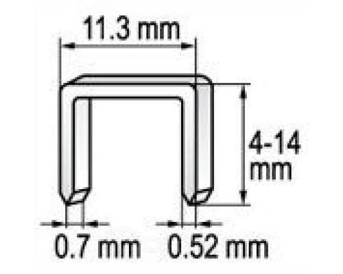  Скобы 6мм 0.7х11.3х0.5мм (1000шт) Yato YT-7051