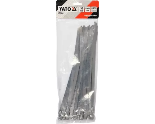  Стяжки (хомуты) стальные 8.0х250мм 50шт Yato YT-70581