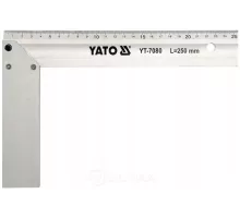 YT-7080 Угольник столярный алюминиевый 250мм, YATO, 5906083970801 (CN)