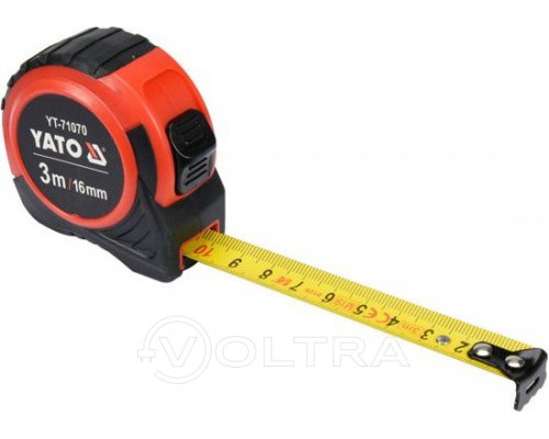  Рулетка бытовая 3м 16мм Nylon ABS Yato YT-71070