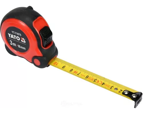 Рулетка бытовая 3м 16мм Nylon ABS Yato YT-71075 Рулетка бытовая 3м 16мм Nylon ABS Yato YT-71075