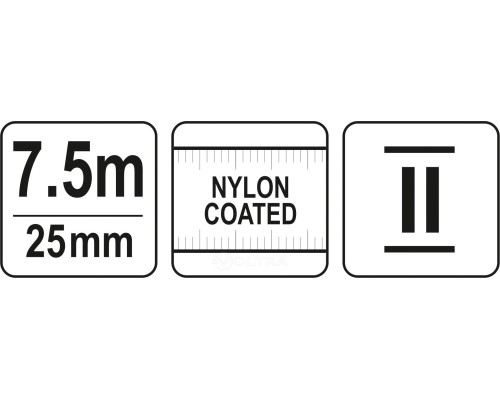  Рулетка бытовая 7.5мх25мм NYLON Yato YT-71155